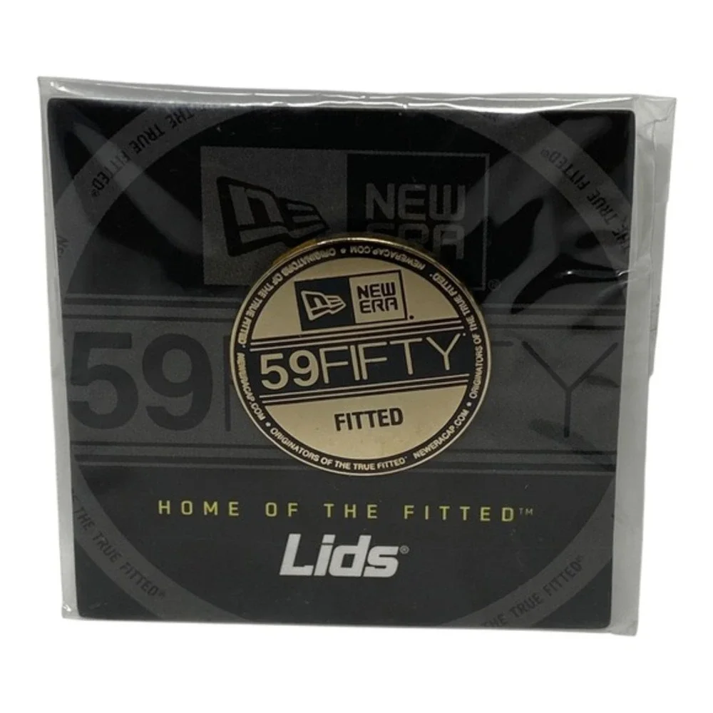 Lids New‎ Era Cap Pin 59Fifty Fitted Pinthrill Gold Toned Enamel Lapel Hat Pin